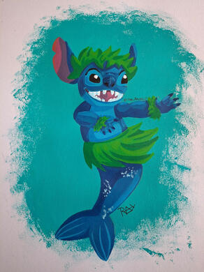 &quot;Stitch&quot; - MerMay 2025 (Disney - acrylic paint)