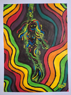 &quot;Psychedelic&quot; - MerMay 2025 (acrylic paint)