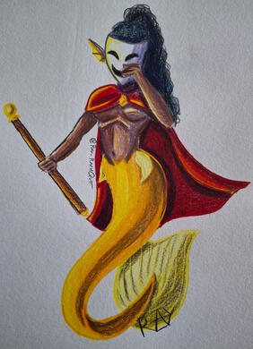 &quot;Drama&quot; - MerMay 2025 (colored pencils)